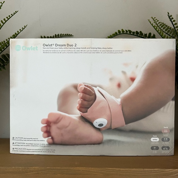 Owlet Dream Duo (Gen 2) - Smart Baby Monitor Bundle with Sock & Cam 2 HD - Picture 1 of 6